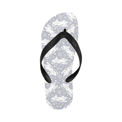 Snowmobile Print Design LKS302 Flip Flops
