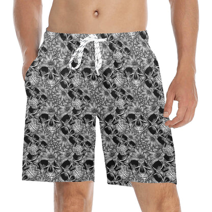 Skull Tattoo Design Print Men's Swim Trunks Beach Shorts