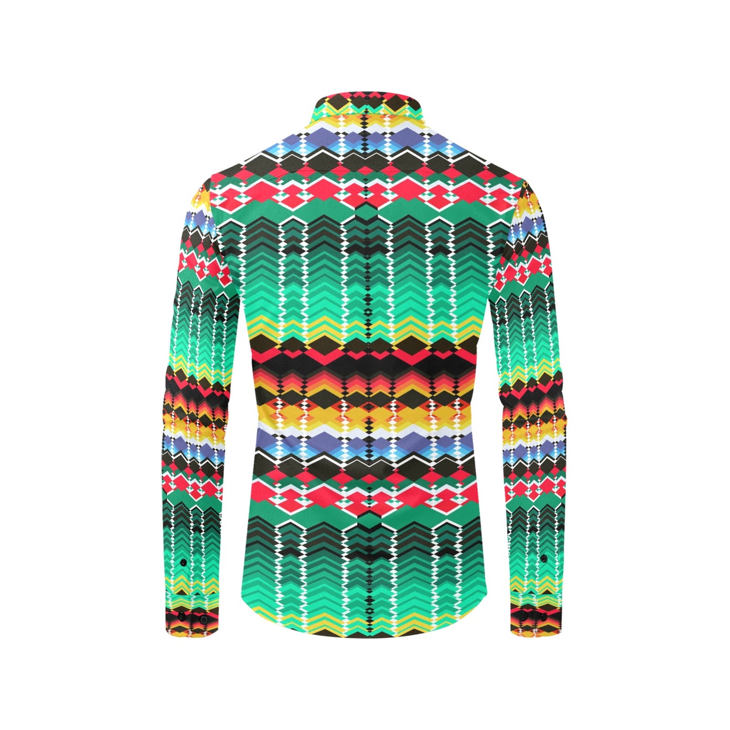 Serape Print Design LKS307 Men's Long Sleeve Dress Shirt