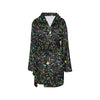 Splatter Multicolor Print Design LKS302 Women's Fleece Robe