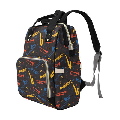 Saxophone Print Design LKS407 Diaper Bag Backpack