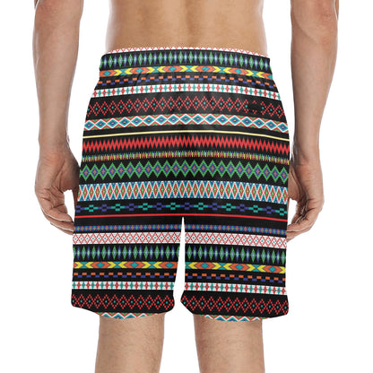 Southwest Pattern Print Design LKS302 Men's Swim Trunks Beach Shorts