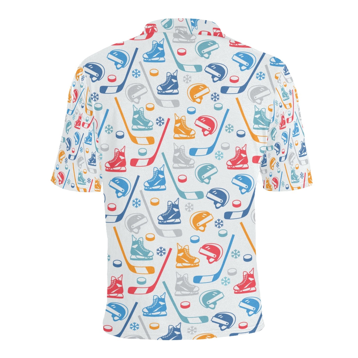 Hockey Equipment Print Design LKS301 Men Polo Shirt
