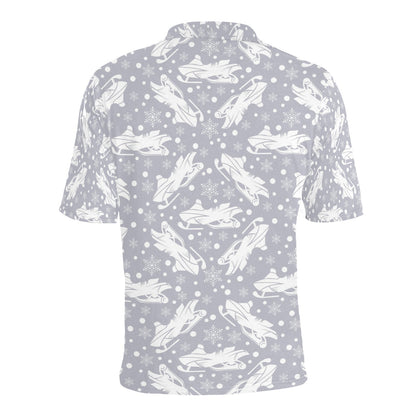 Snowmobile Print Design LKS302 Men Polo Shirt