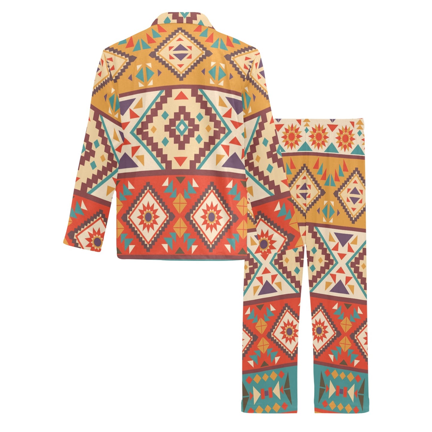 Navajo Pattern Print Design A01 Men's Long Pajama Set