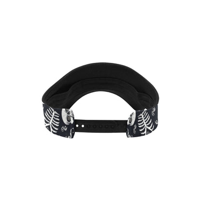 Bandana Skull Black White Print Design LKS306 Unisex Sun Visor