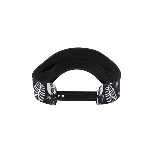 Bandana Skull Black White Print Design LKS306 Unisex Sun Visor