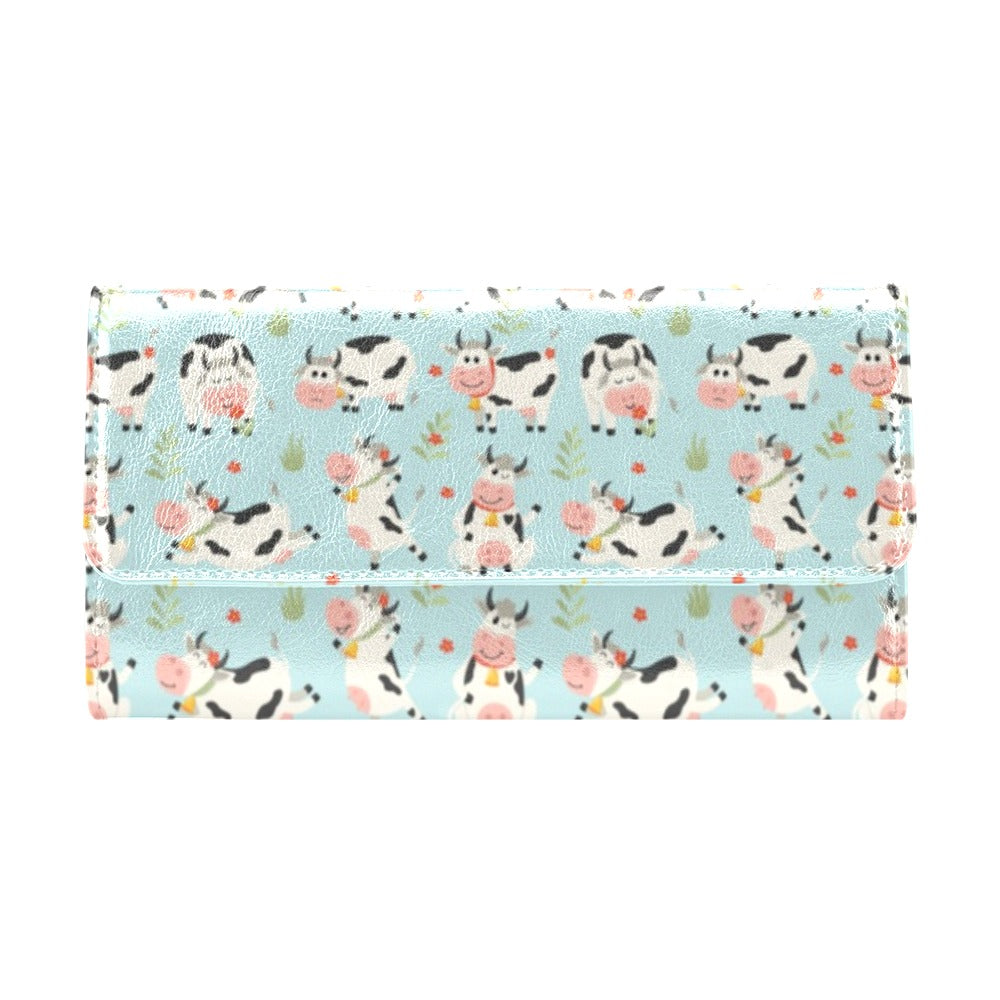 Cattle Print Design LKS403 Women's Trifold Wallet