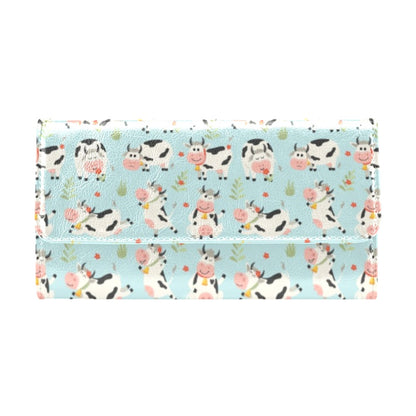 Cattle Print Design LKS403 Women's Trifold Wallet