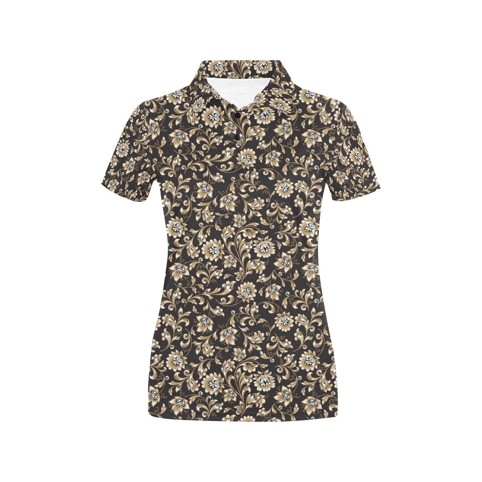 Brocade Pattern Print Design 03 Women's Polo Shirt