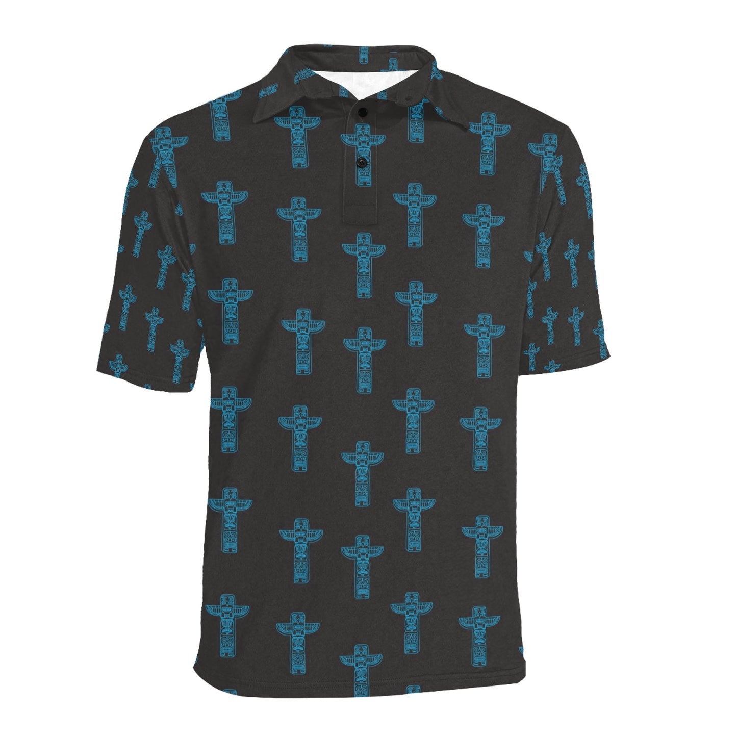 Totem Print Design LKS304 Men Polo Shirt