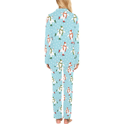 Polar Bear Pattern Print Design PB07 Women's Long Pajama Set