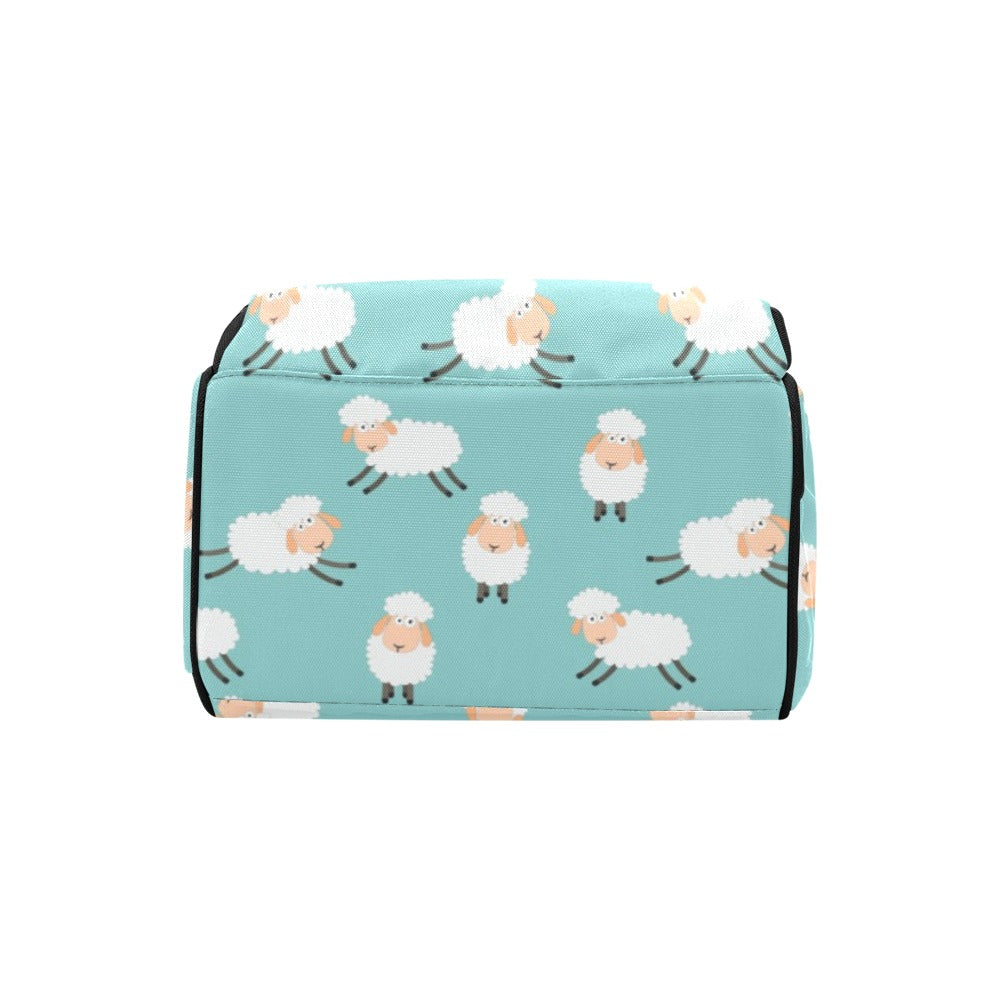 Sheep Print Design LKS406 Diaper Bag Backpack