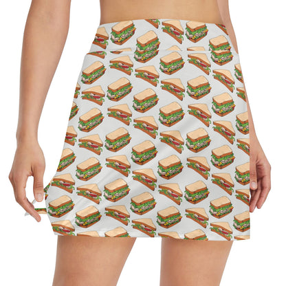 Sandwich Print Design LKS302 17" Golf & Pickleball Skort with Pockets