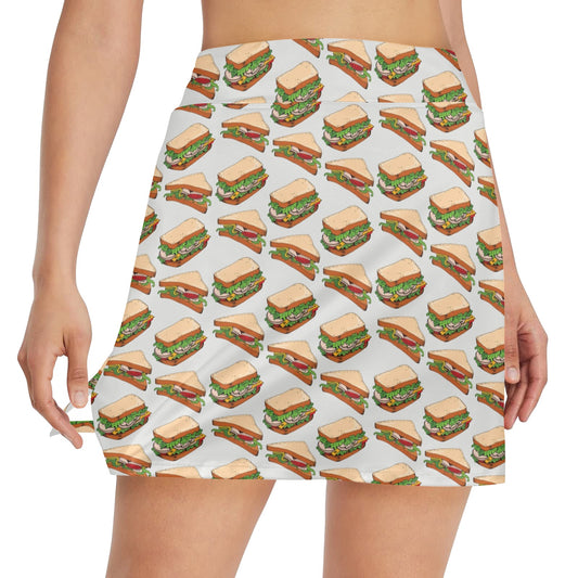 Sandwich Print Design LKS302 17" Golf & Pickleball Skort with Pockets