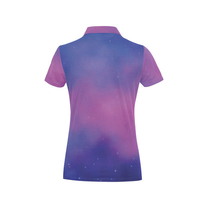 Nebula Pattern Print Design A05 Women's Polo Shirt