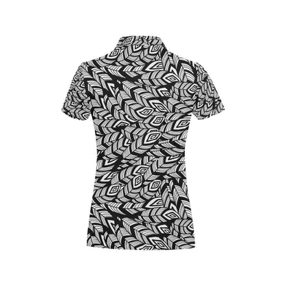 Tribal Pattern Print Design LKS302 Women's Polo Shirt