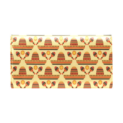 Maracas Print Design LKS403 Women's Trifold Wallet