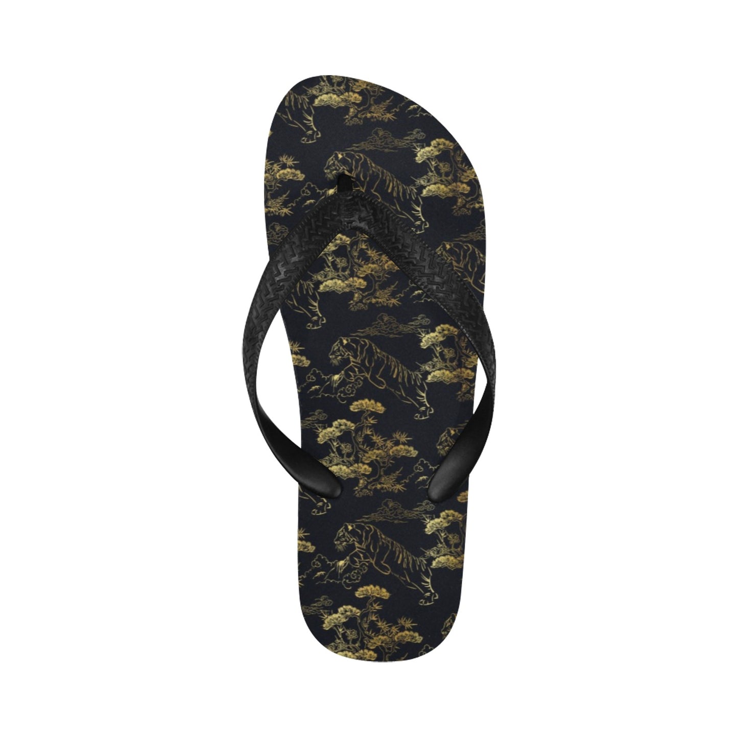 Tiger Japan Style Print Design LKS305 Flip Flops