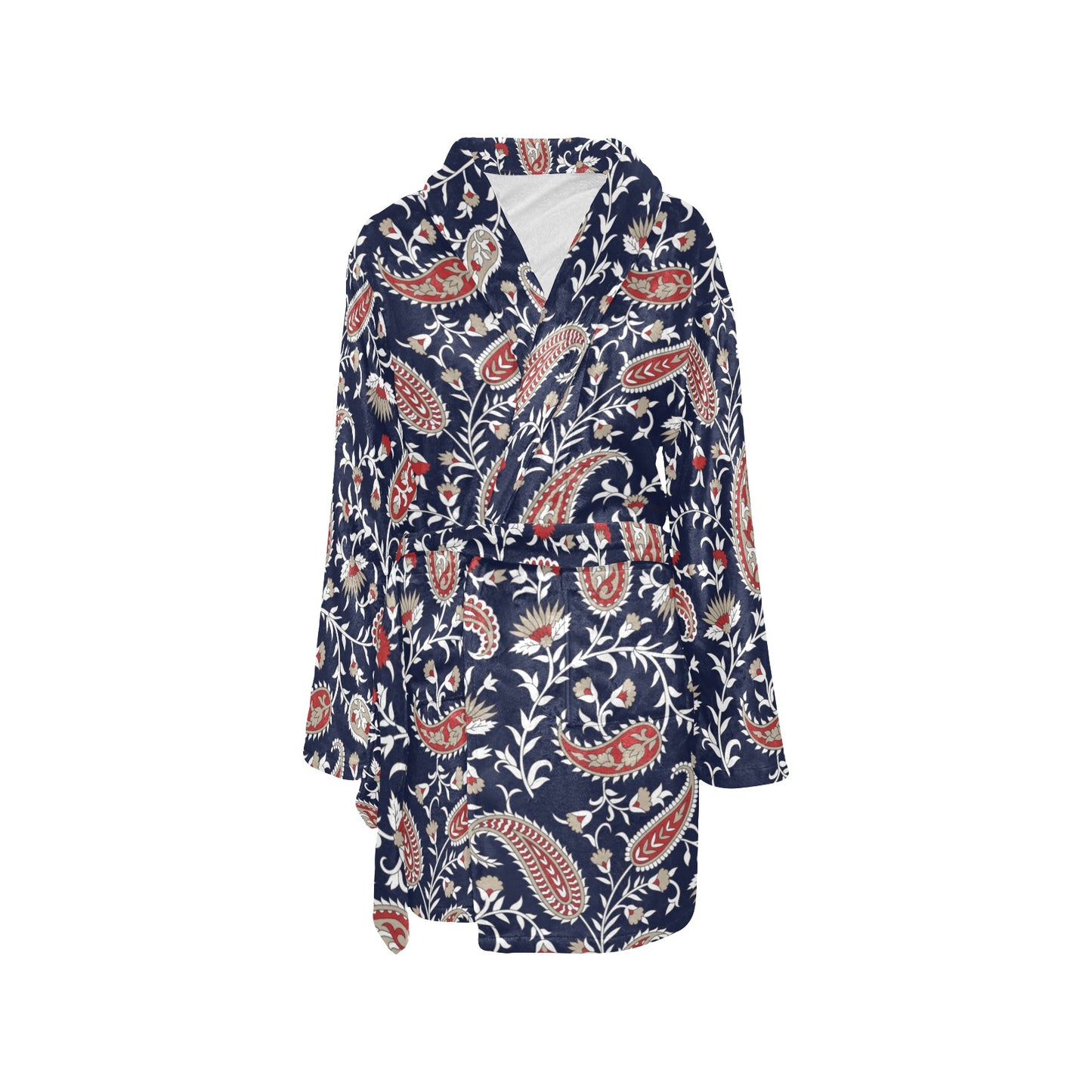 Paisley Pattern Print Design A05 Women's Fleece Robe
