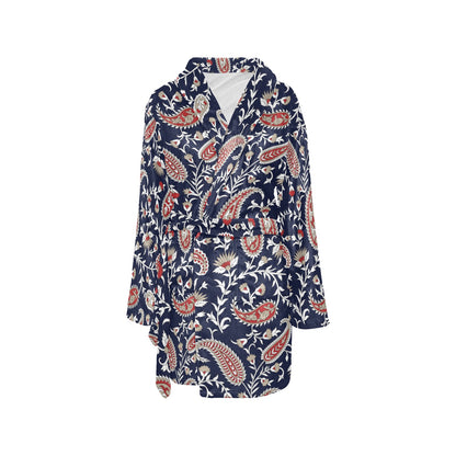 Paisley Pattern Print Design A05 Women's Fleece Robe