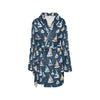 Sailboat Print Design LKS306 Women's Fleece Robe