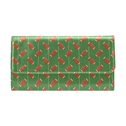 American Football on Field Themed Women's Trifold Wallet