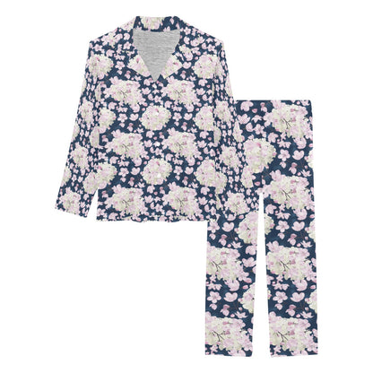 Sakura Print Design LKS305 Women's Long Pajama Set