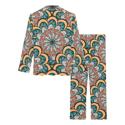 Mandala Pattern Print Design 01 Women's Long Pajama Set
