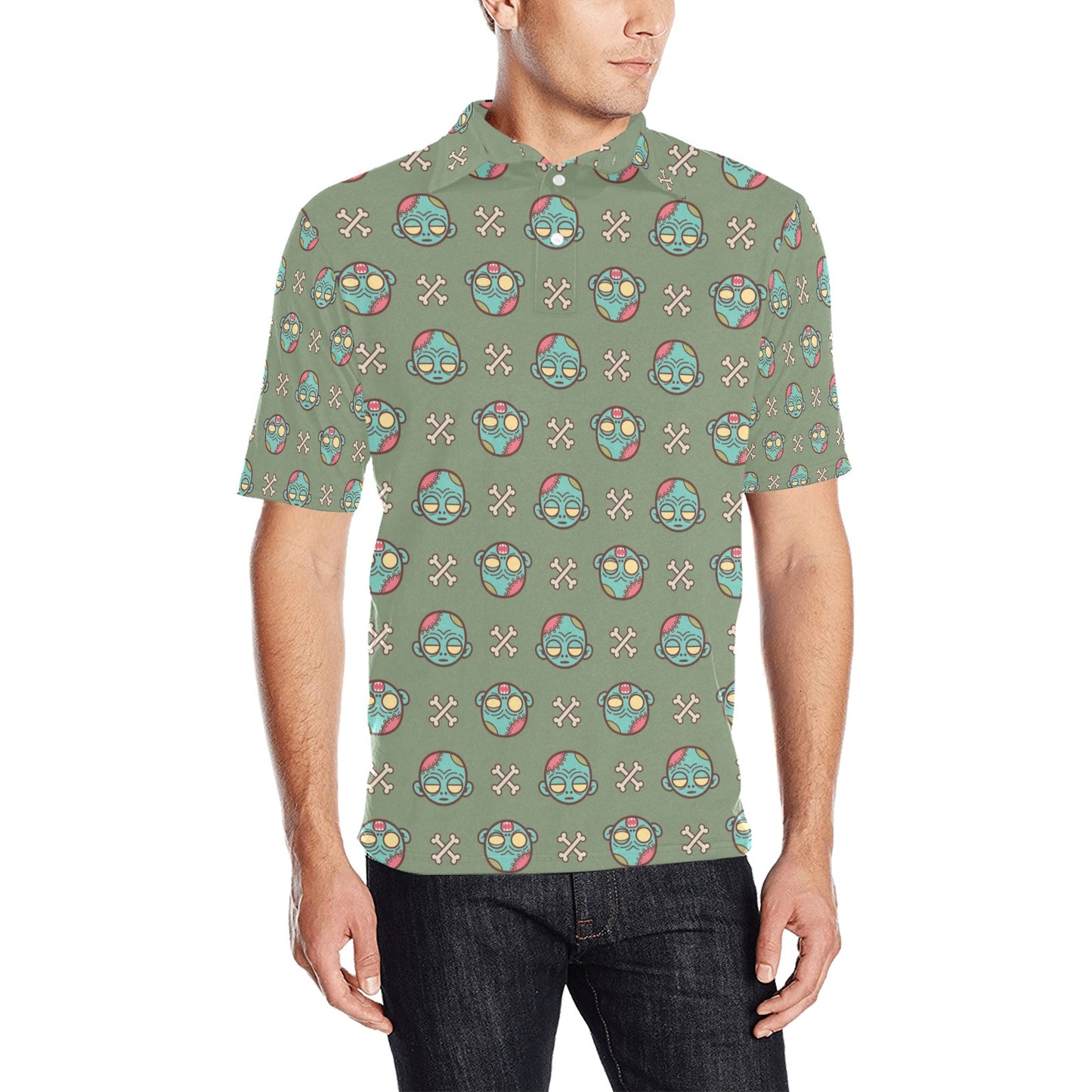 Zombie Print Design LKS301 Men Polo Shirt