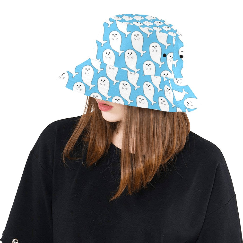 Sea Lion Print Design LKS402 Unisex Bucket Hat