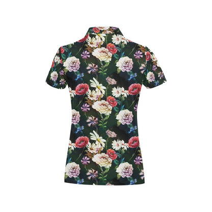 Summer Floral Print Design LKS303 Women's Polo Shirt