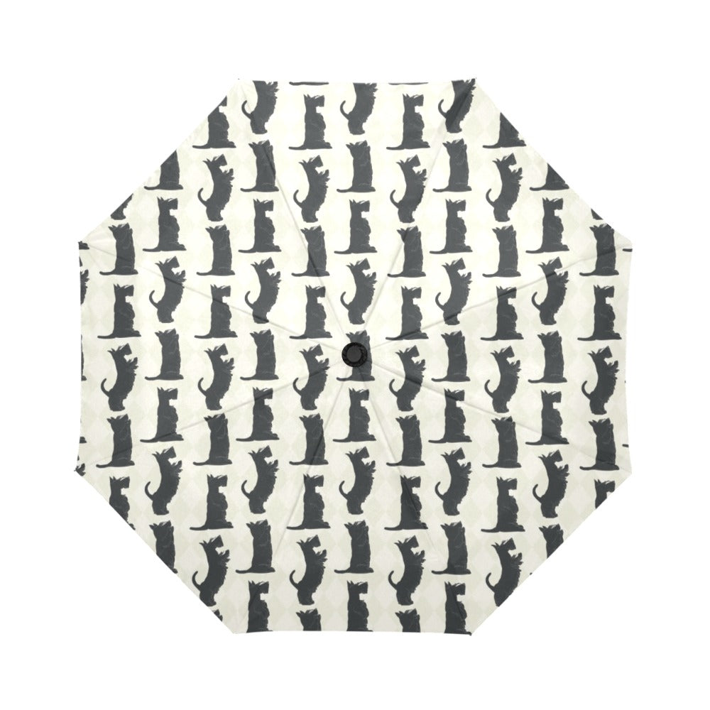 Scottish Terriers Print Design LKS309 Anti-UV Automatic Umbrella
