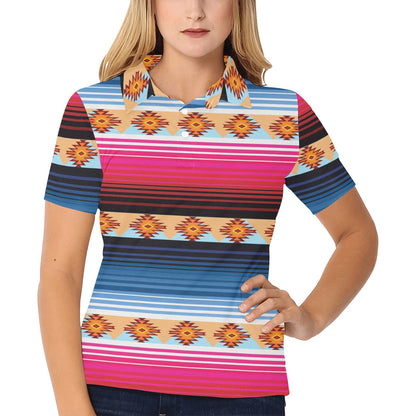 Mexican Pattern Print Design 03 Women's Polo Shirt