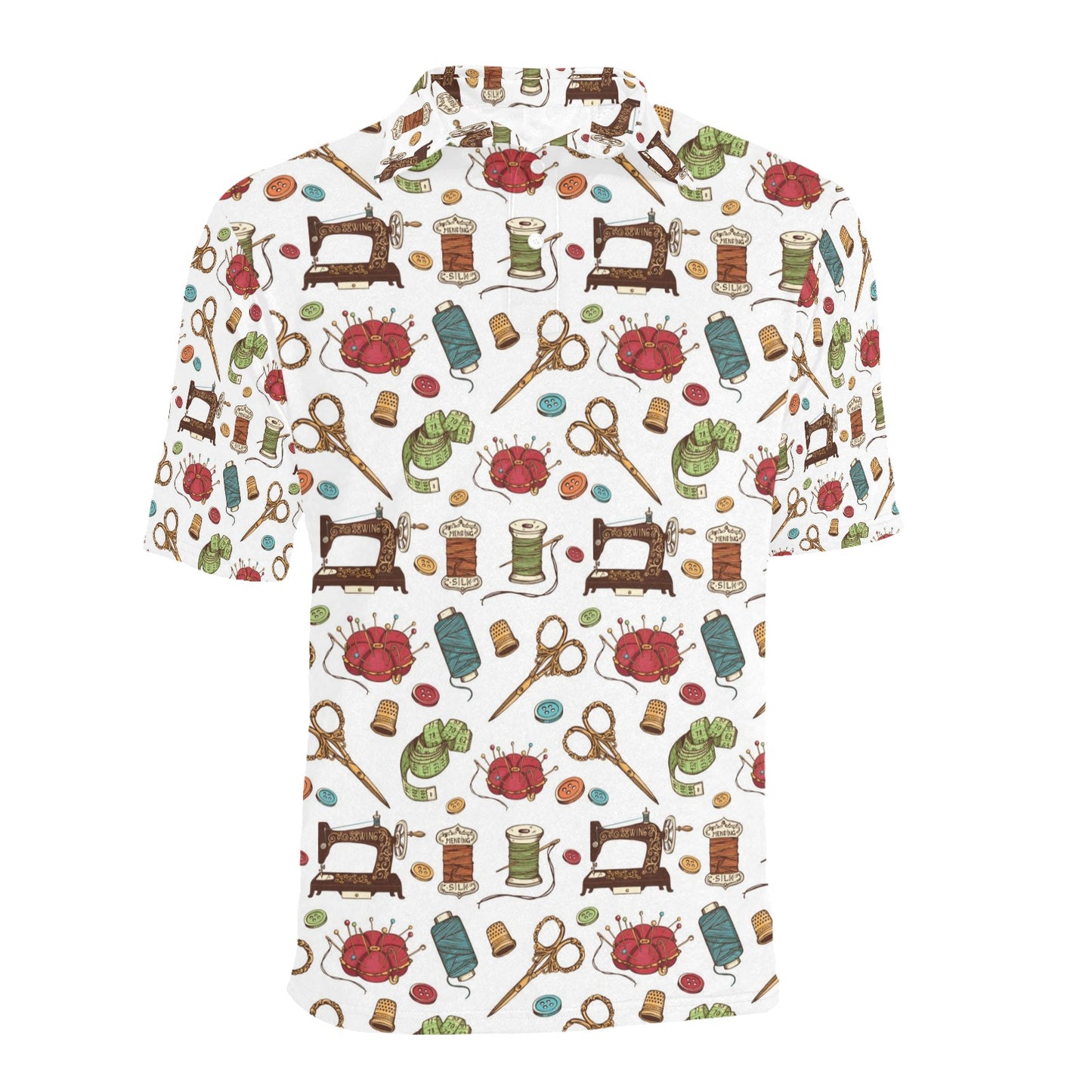 Sewing Equipment Print Design LKS304 Men Polo Shirt