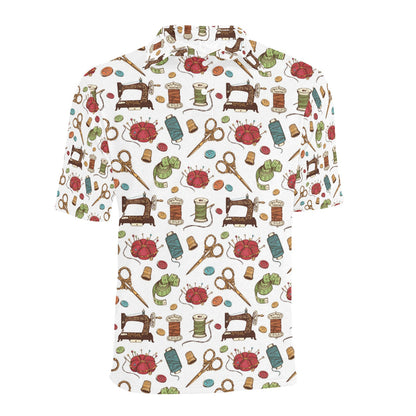 Sewing Equipment Print Design LKS304 Men Polo Shirt