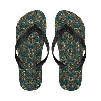 Sun Moon Print Design LKS307 Flip Flops