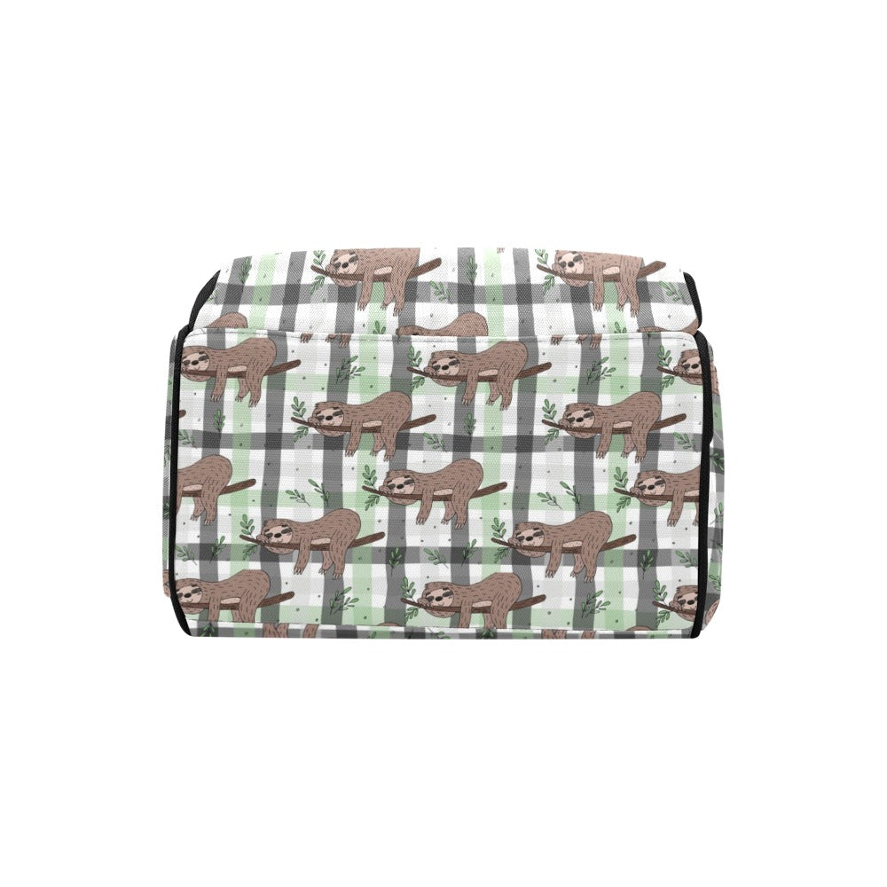 Sloth Print Design LKS301 Diaper Bag Backpack
