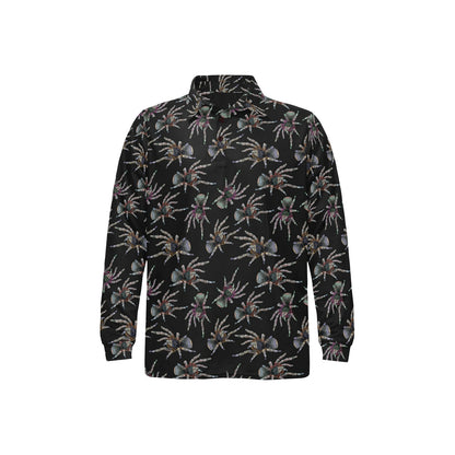 Tarantula Print Design LKS402 Long Sleeve Polo Shirt For Men's