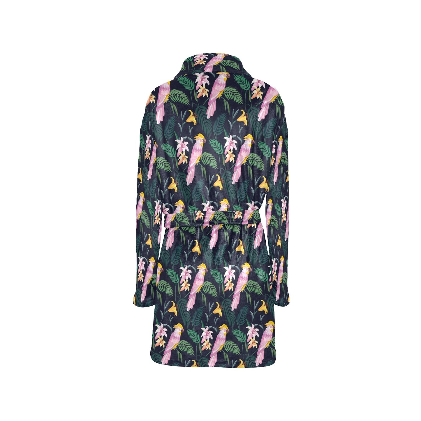 Cockatoo Pattern Print Design 03 Women's Fleece Robe