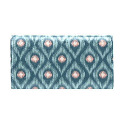 Ikat Print Design LKS402 Women's Trifold Wallet