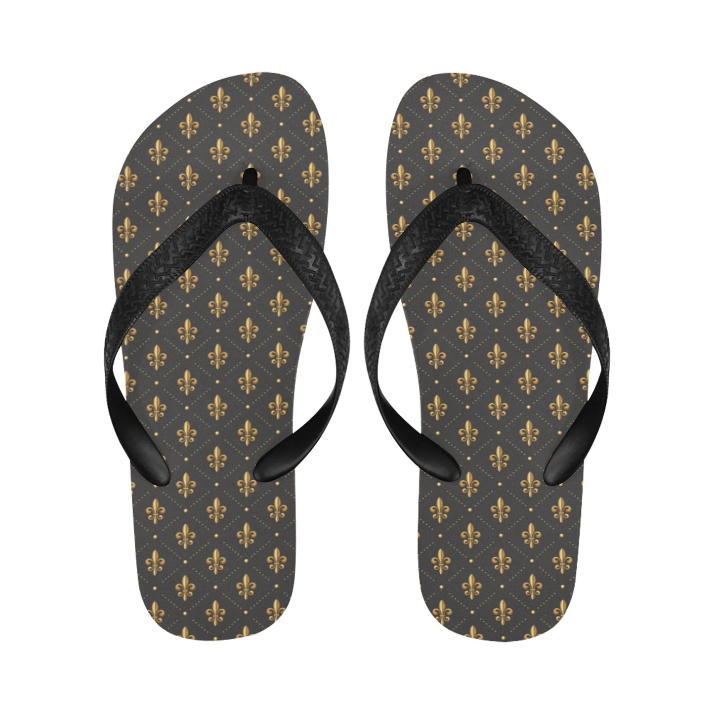Fleur De Lis Print Design LKS402 Flip Flops