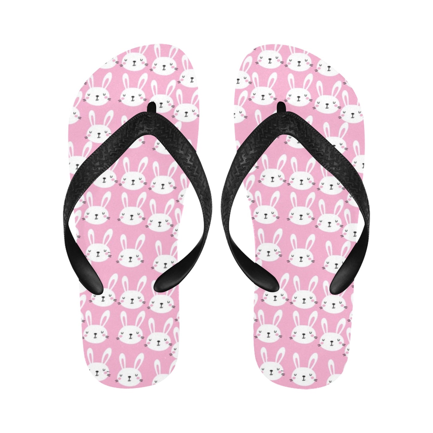 Rabbit Print Design LKS401 Flip Flops