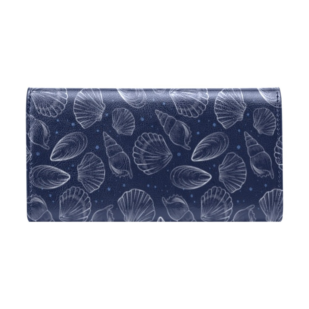 Seashell Print Design LKS3011 Women's Trifold Wallet