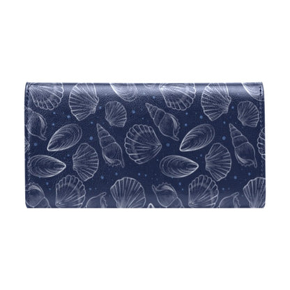 Seashell Print Design LKS3011 Women's Trifold Wallet