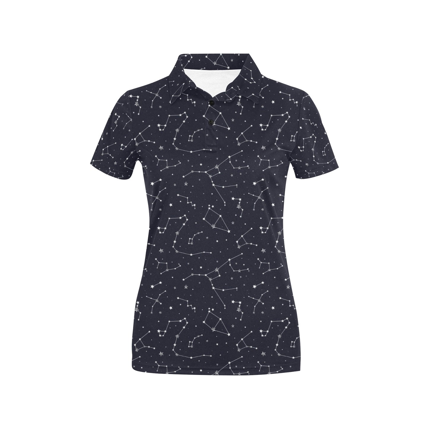 Constellation Pattern Print Design 03 Women's Polo Shirt