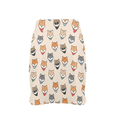 Shiba Inu Print Design LKS3010 17" Golf & Pickleball Skort with Pockets