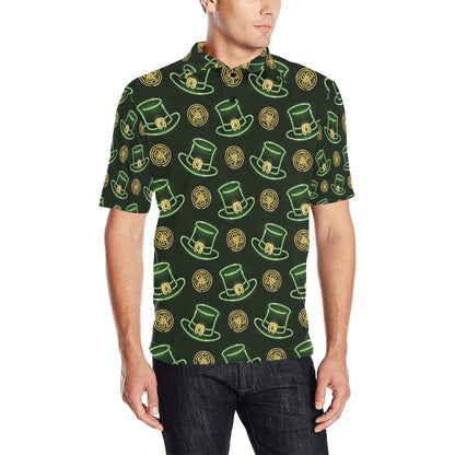 St Patricks Day Print Design LKS308 Men Polo Shirt