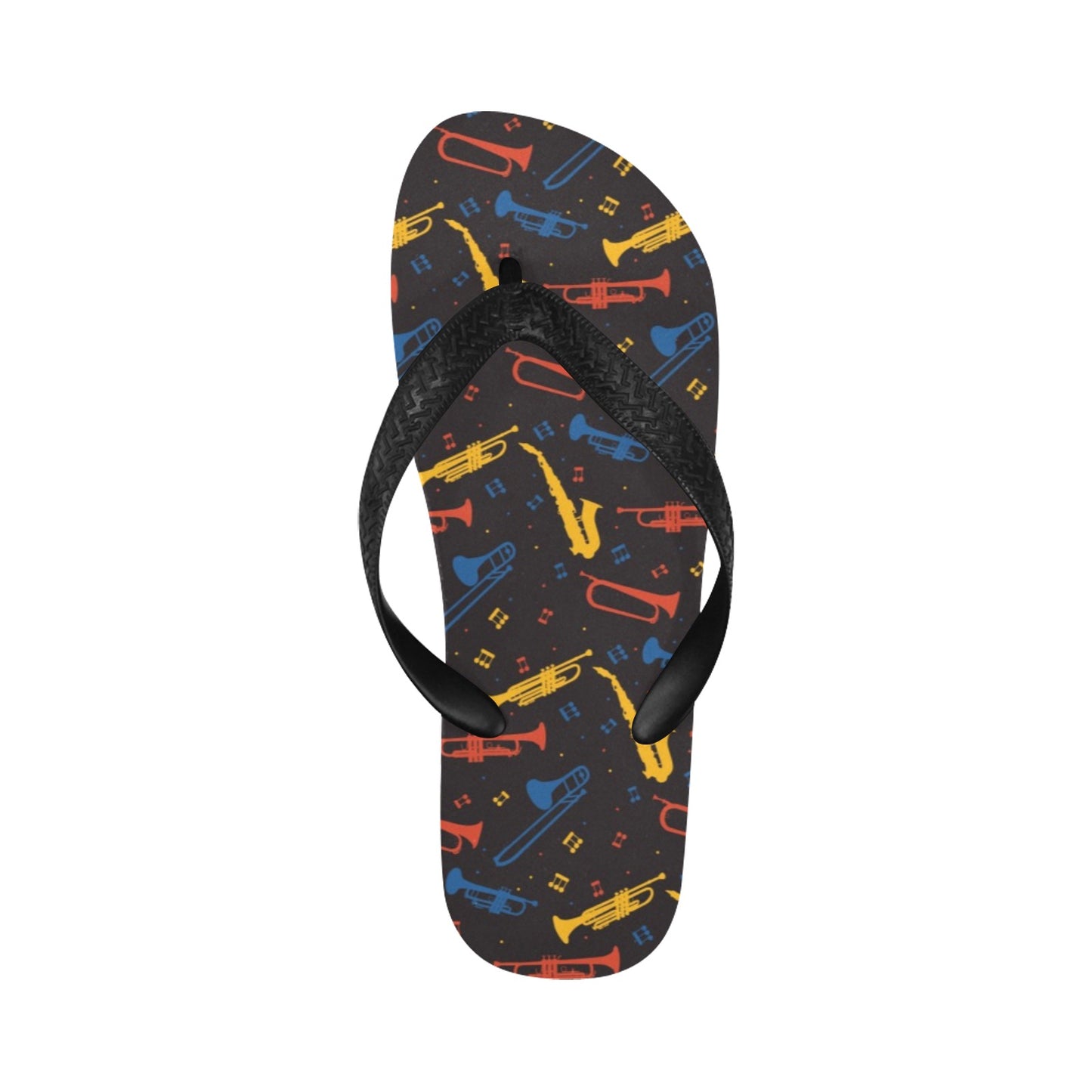 Saxophone Print Design LKS407 Flip Flops