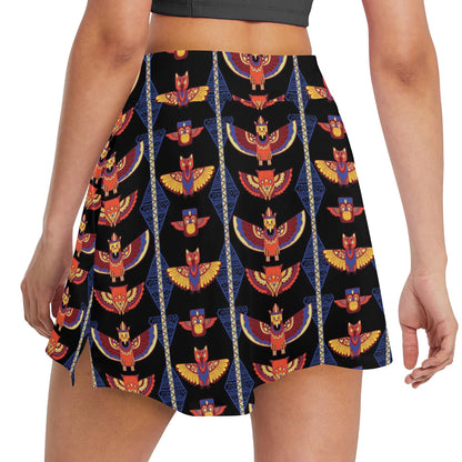 Totem Print Design LKS301 17" Golf & Pickleball Skort with Pockets